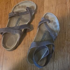 Birkenstock Dark Brown Leather Sandals